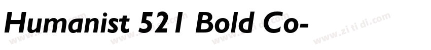Humanist 521 Bold Co字体转换